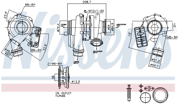 TURBO BMW 2,0D F45/X1 F48/X2 F39