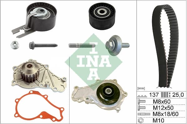Pompe a eau + kit de courroie de distribution