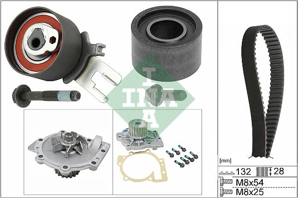 Pompe a eau + kit de courroie de distribution