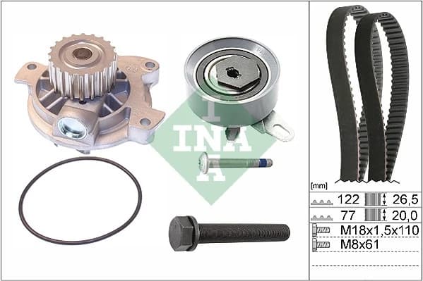 Pompe a eau + kit de courroie de distribution