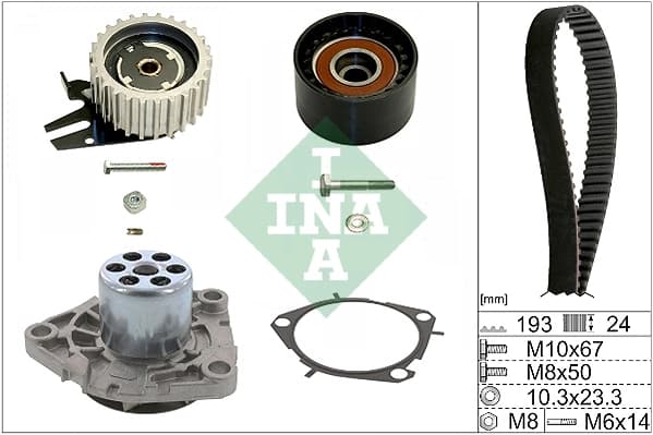 Pompe a eau + kit de courroie de distribution