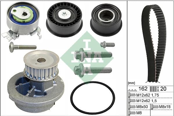 Pompe a eau + kit de courroie de distribution