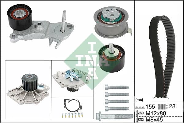 Pompe a eau + kit de courroie de distribution