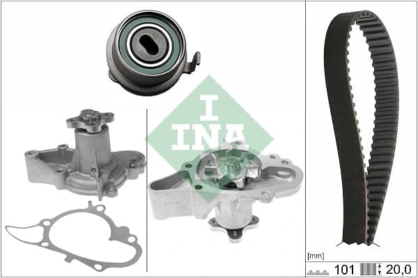 Pompe a eau + kit de courroie de distribution