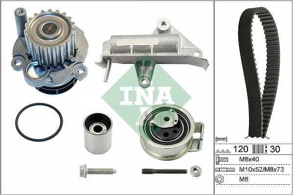Pompe a eau + kit de courroie de distribution