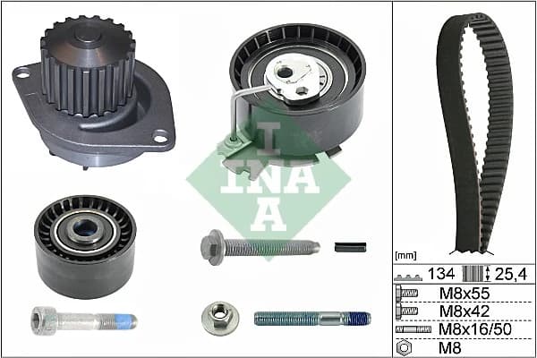 Pompe a eau + kit de courroie de distribution