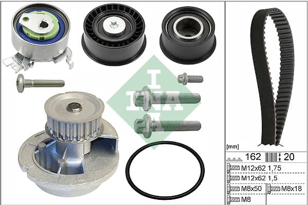 Pompe a eau + kit de courroie de distribution