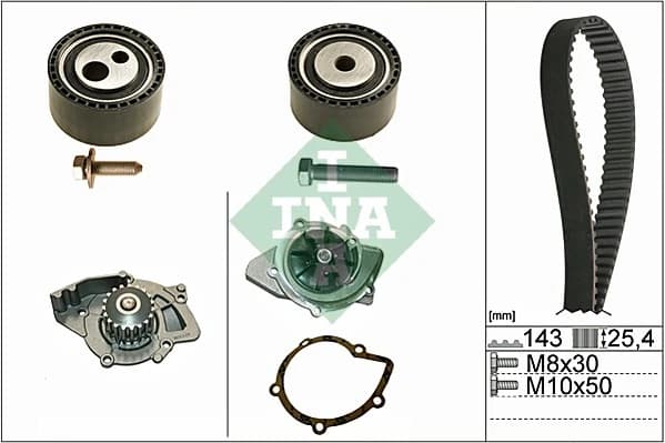 Pompe a eau + kit de courroie de distribution