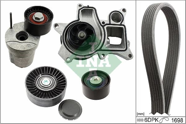 Pompe a eau+Jeu de courroie trapézoidale a nervures