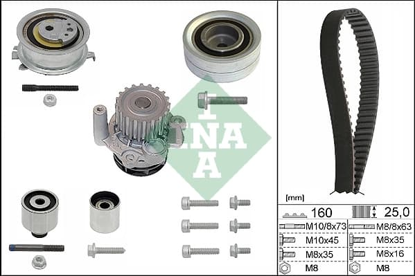 Pompe a eau + kit de courroie de distribution
