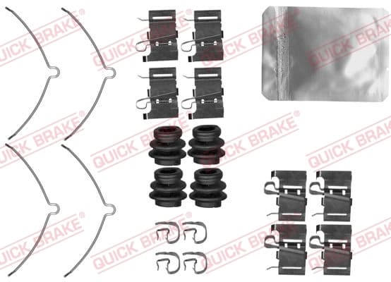 Kit d'accessoires, plaquette de frein a disque