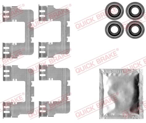 Kit d'accessoires, plaquette de frein a disque