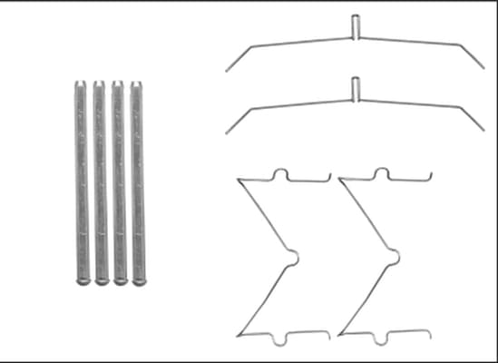 Kit d'accessoires, plaquette de frein a disque