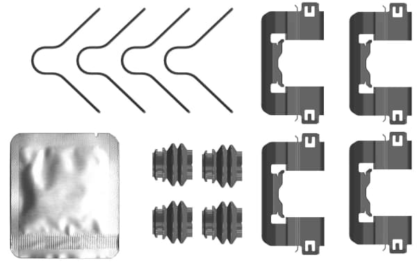 Kit d'accessoires, plaquette de frein a disque