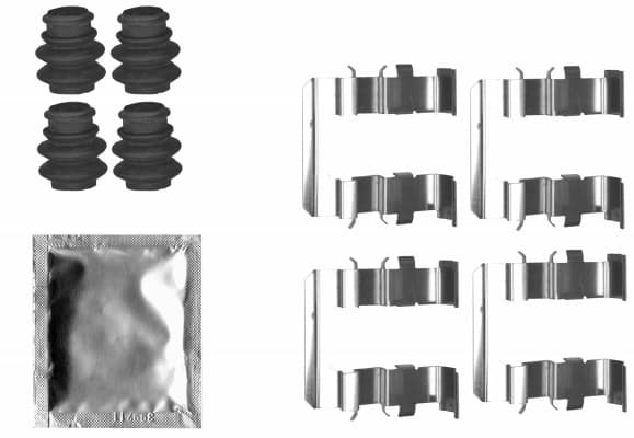 Kit d'accessoires, plaquette de frein a disque