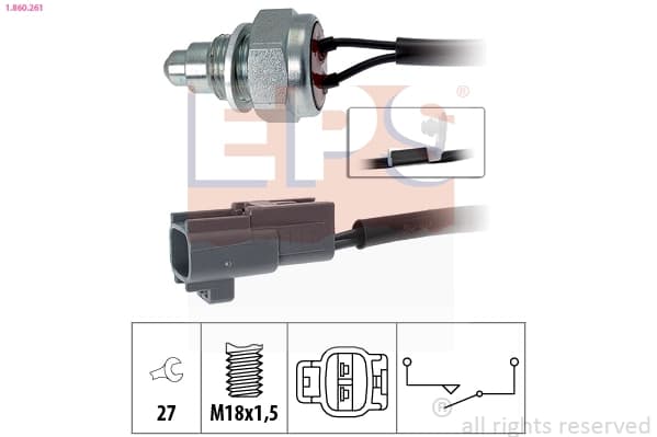 Contacteur, feu de recul