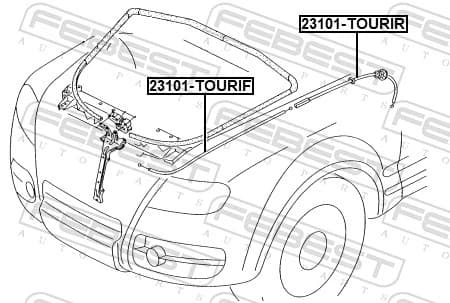 LINKA POKRYWY SILNIKA VW TOUAREG 03-10