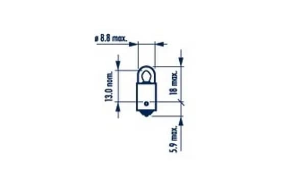 Ampoule, coulisse de contact automatique (sans ECE)