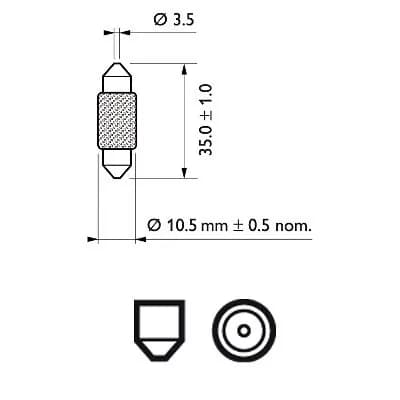 Ampoule, éclaireur de coffre a bagages (sans ECE)