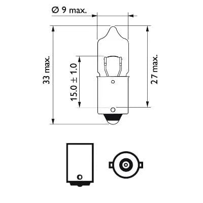 Ampoule, feu de stationnement/de position (sans ECE)