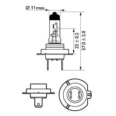 Ampoule, projecteur longue portée