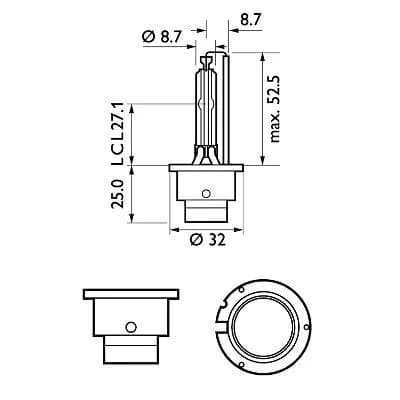 Ampoule, projecteur longue portée