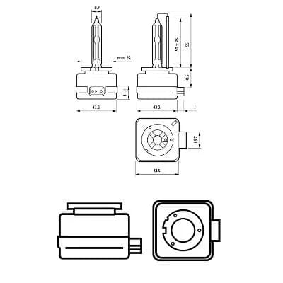 Ampoule, projecteur longue portée