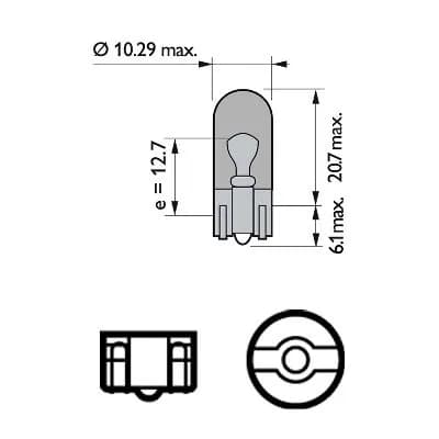 Ampoule, feu de position/d'encombrement